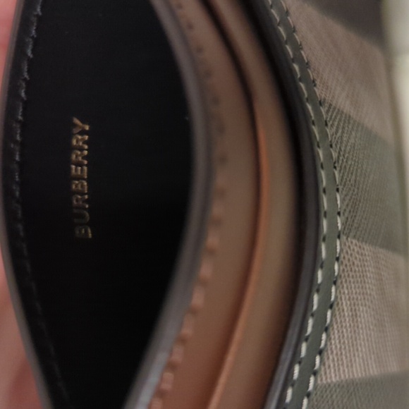 NWT Burberry Check Card Case Holder Dark Birch Brown Wallet - Picture 8 of 10